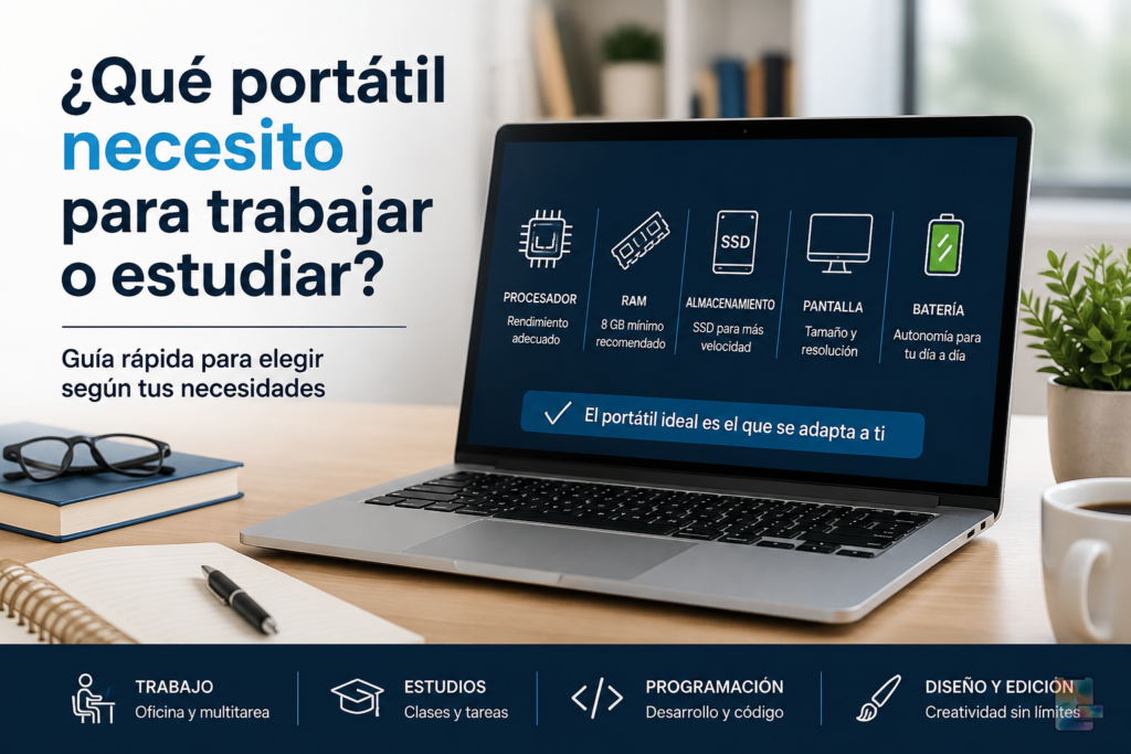 ¿Qué portátil necesito para trabajar o estudiar?